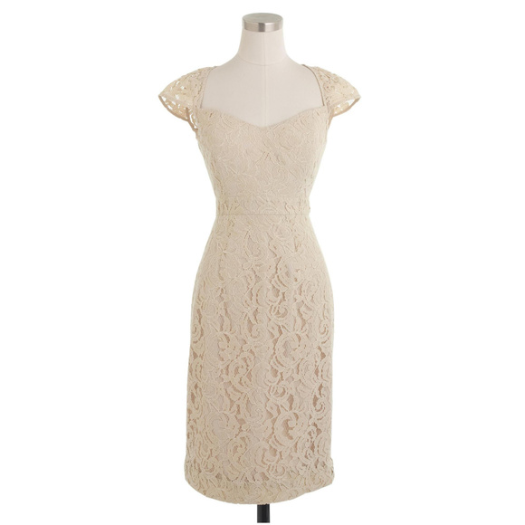 J. Crew Dresses J Crew Tinsley Dress In Leavers Lace Champagne